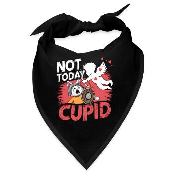 Single & Anti Liebe Valentinstag Not today cupid - Bandana - Schwarz - Vorne