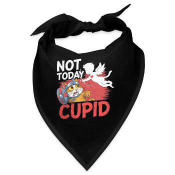 Single & Anti Liebe Valentinstag Not today cupid - Bandana - Schwarz - Vorne