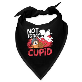 Single & Anti Liebe Valentinstag Not today cupid - Bandana - Schwarz - Vorne
