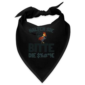 Huhn Henne Halten Sie Bitte Die Fresse - Bandana - Schwarz - Vorne