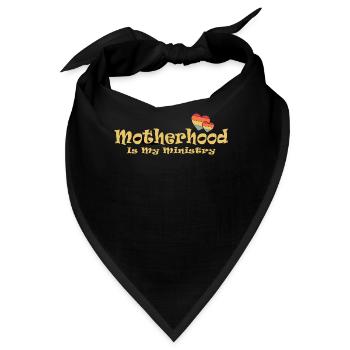 Mutterschaft ist mein Dienst - Bandana - Schwarz - Vorne