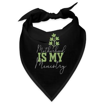 Mutterschaft ist mein Dienst - Bandana - Schwarz - Vorne