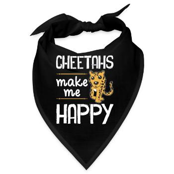 Leopard Portrait Tier - Bandana - Schwarz - Vorne