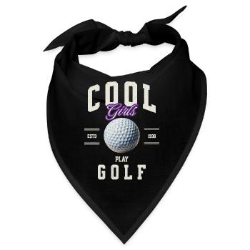 Golf Golferin - Bandana - Schwarz - Vorne