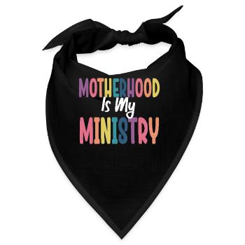 Mutterschaft ist mein Dienst - Bandana - Schwarz - Vorne