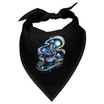 Samurai Ronin Mount Fuji japanisch - Bandana - Schwarz - Vorne