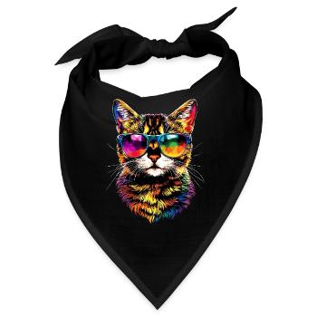 Bengal Katze Leopard Cat Leopardette Bengal Katzen - Bandana - Schwarz - Vorne
