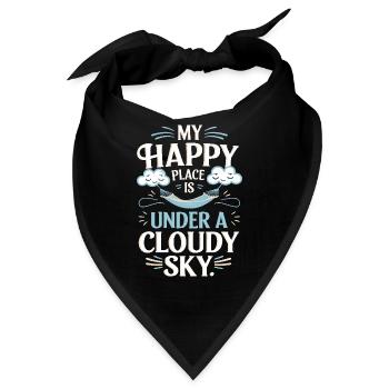 Wolkenblick, Entspannender Himmel, Verträumte - Bandana - Schwarz - Vorne