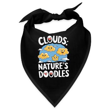 Wolkenblick, Entspannender Himmel, Verträumte - Bandana - Schwarz - Vorne