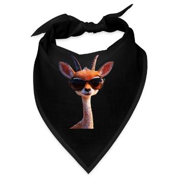 Antilope Kudu Gazelle Afrika Serengeti Antilopen - Bandana - Schwarz - Vorne