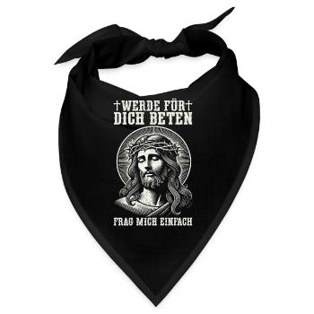 Jesus Christlich Katholiken Gläubiger Gottesdienst - Bandana - Schwarz - Vorne