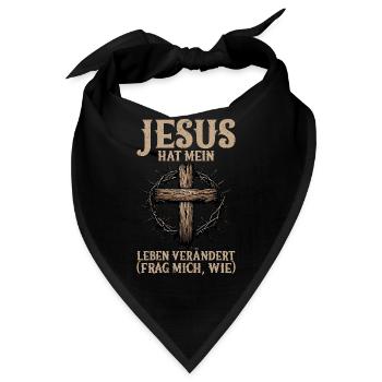 Jesus Christlich Katholiken Gläubiger Gottesdienst - Bandana - Schwarz - Vorne