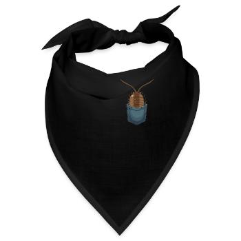 Pill Bug Illustration for Rollie Pollie Mom Isopod - Bandana - Schwarz - Vorne