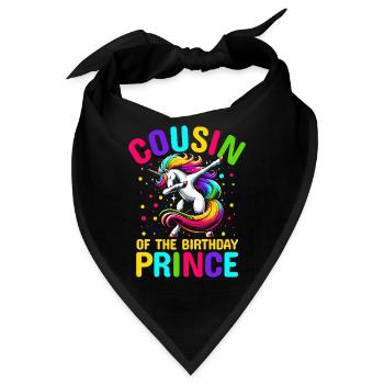 Cousin des Geburtstagsprinzen, der Einhorn synchronisiert - Bandana - Schwarz - Vorne