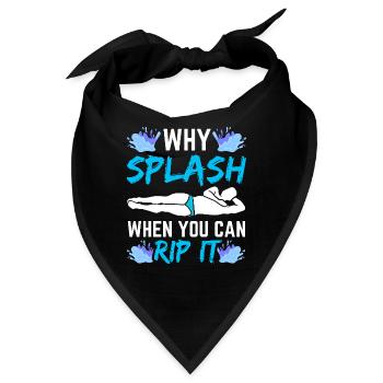 Wassersport Sprungbrett Taucher - Bandana - Schwarz - Vorne