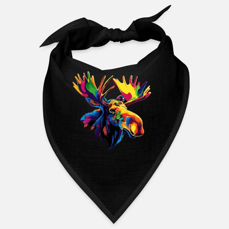 Elch Moose Elchbulle Geweih Hirsch Wilde Elche Bandana