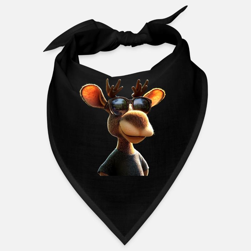 Elch Moose Elchbulle Geweih Hirsch Wilde Elche Bandana