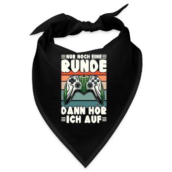 Nur Noch Eine Runde Dann Hör Ich Auf Konsolen - Bandana - Schwarz - Vorne