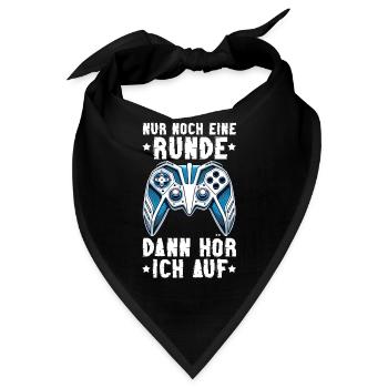 Nur Noch Eine Runde Dann Hör Ich Auf Konsolen - Bandana - Schwarz - Vorne