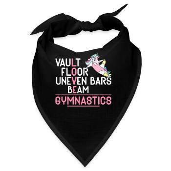 Sprung Boden Stufenbarren Balken Gymnastik - Bandana - Schwarz - Vorne