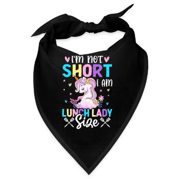 Ich bin nicht klein, ich bin Mittagessen Dame - Bandana - Schwarz - Vorne