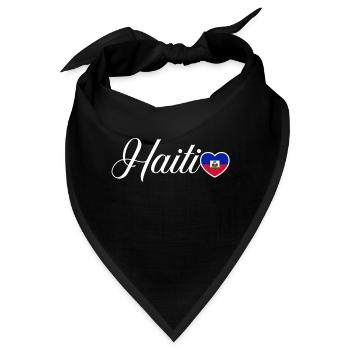 Haiti Haitianer Karibik Urlaub - Bandana - Schwarz - Vorne