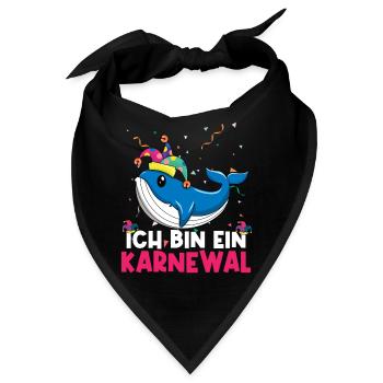 Fasching Ich Bin Ein Karnewal - Bandana - Schwarz - Vorne