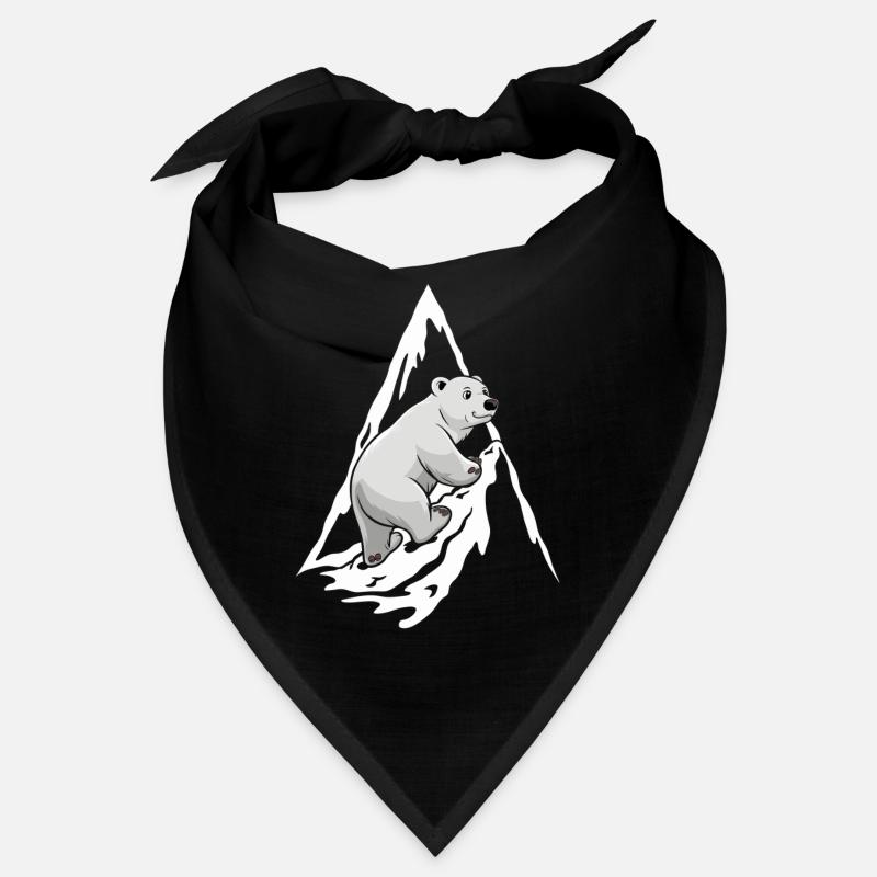 Cute polar bear on mountain top Bandana