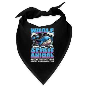 Whale Spirit Animal Wisdom Sailing Whale Watching - Bandana - Schwarz - Vorne
