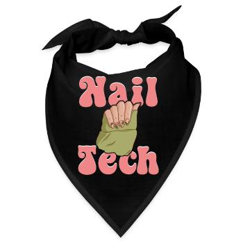 Nail Tech Nail Technician Nail Artist Nail Tech - Bandana - Schwarz - Vorne
