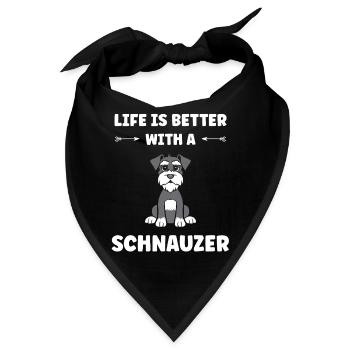 Schnauzer - Bandana - Schwarz - Vorne