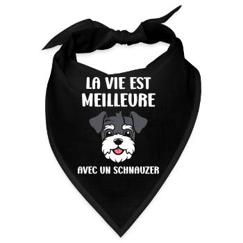 Schnauzer - Bandana - Schwarz - Vorne