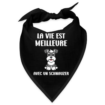 Schnauzer - Bandana - Schwarz - Vorne