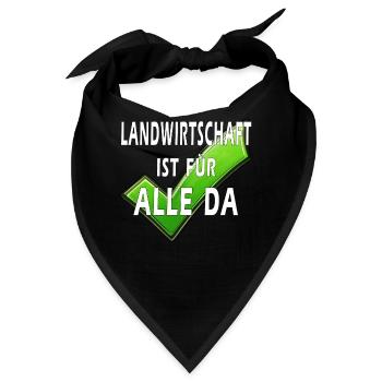 LANDWIRTSCHAFT IST FÜR ALLE DA - Bandana - Schwarz - Vorne