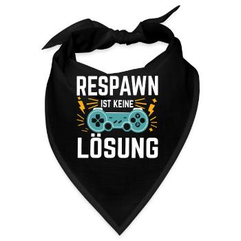 Respawn ist keine Lösung - Bandana - Schwarz - Vorne