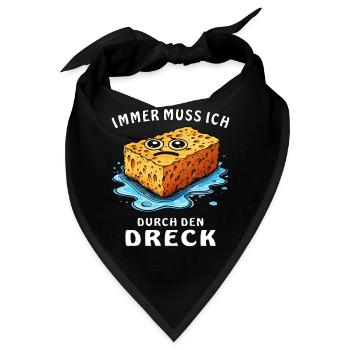 SCHWAMM IMMER MUSS ICH DURCH DEN DRECK - Bandana - Schwarz - Vorne