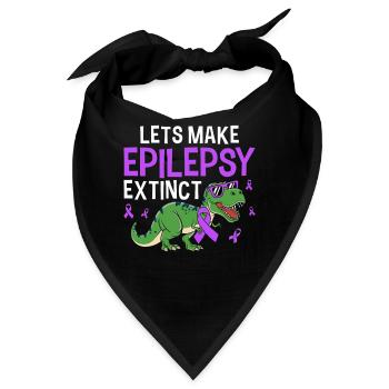Lasst uns den Epilepsie ausgestorbenen lustigen Dinosaurier machen - Bandana - Schwarz - Vorne