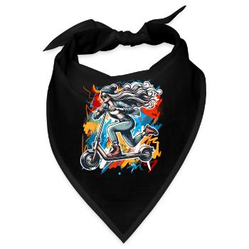 Tretroller E-Scooter E-Roller - Bandana - Schwarz - Vorne