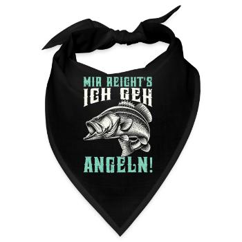 Angler Angelrute Witziges Fischer Hobbyfischer - Bandana - Schwarz - Vorne