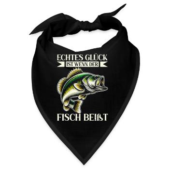 Angler Angelrute Witziges Fischer Hobbyfischer - Bandana - Schwarz - Vorne