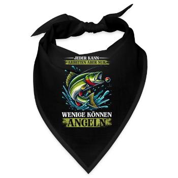 Angler Angelrute Witziges Fischer Hobbyfischer - Bandana - Schwarz - Vorne