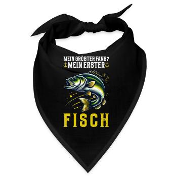 Angler Angelrute Witziges Fischer Hobbyfischer - Bandana - Schwarz - Vorne