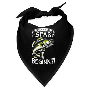 Angler Angelrute Witziges Fischer Hobbyfischer - Bandana - Schwarz - Vorne