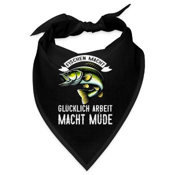 Angler Angelrute Witziges Fischer Hobbyfischer - Bandana - Schwarz - Vorne
