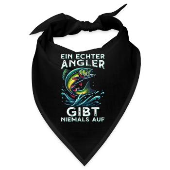 Angler Angelrute Witziges Fischer Hobbyfischer - Bandana - Schwarz - Vorne