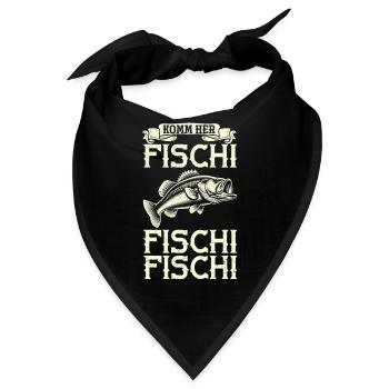 Angler Angelrute Witziges Fischer Hobbyfischer - Bandana - Schwarz - Vorne