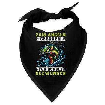 Angler Angelrute Witziges Fischer Hobbyfischer - Bandana - Schwarz - Vorne
