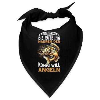 Angler Angelrute Witziges Fischer Hobbyfischer - Bandana - Schwarz - Vorne