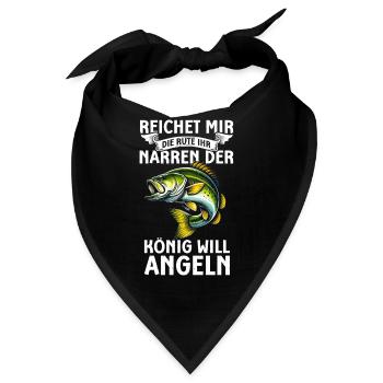 Angler Angelrute Witziges Fischer Hobbyfischer - Bandana - Schwarz - Vorne