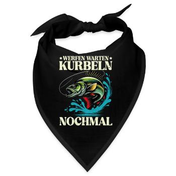 Angler Angelrute Witziges Fischer Hobbyfischer - Bandana - Schwarz - Vorne